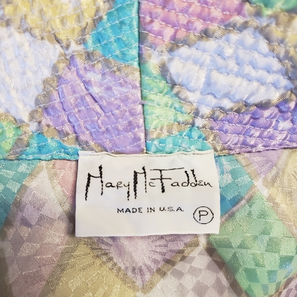 Vintage Mary Mcfadden Iridescent Pastel Robe - Picture 7 of 7